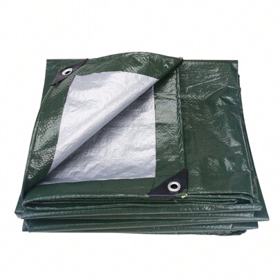 Telone impermeabile e resistente 3m X 4m, 3m X 3m, 2m X 3m, 105GSM con occhielli rinforzati, multiuso per uso esterno, colore verde