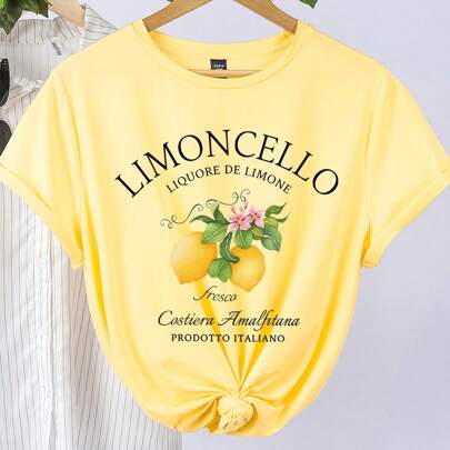 Maglietta con Limoncello, Maglietta con Limoni della Costiera Amalfitana, Italia