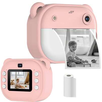 Macchine fotografiche istantanee per bambini, adatte come regali di Natale e compleanni per bambini da 3 a 8 anni, fotocamere istantanee portatili per