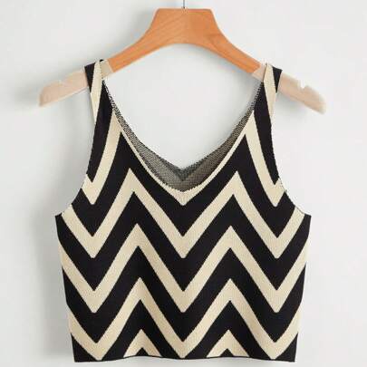 Top intrecciato Zigzag Casual