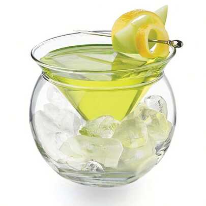 1 Pezzo Di Bicchiere Martini, Bicchiere Da Cocktail Molecolare, Bicchiere A Forma Di Triangolo Con Supporto, Bicchiere Sferico Creativo E Trasparente,