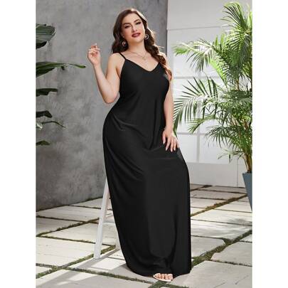 Abito lungo e dritto da donna, vestito lungo maxi