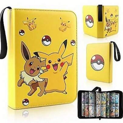 Album portaoggetti per 400 carte Pokémon Monster, con ferma-carte Picchu, album classico portatile per anime