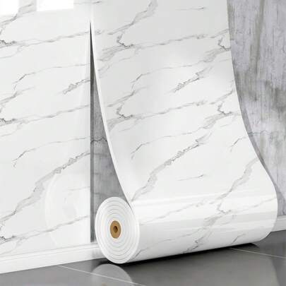 1 rotolo da 300 cm/118,1 pollici Pannelli Murali Adesivi Di Marmo Ideali Per: Paraschizzi Da Cucina, Docce, Bagni, Soggiorni E Pavimenti