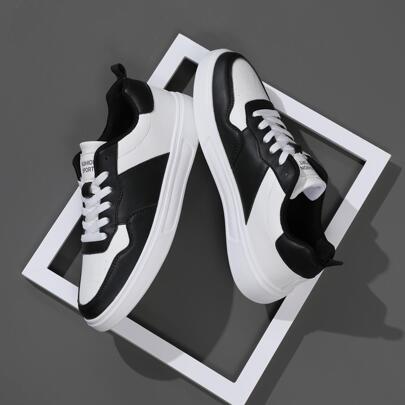 Uomo bicolore lacci davanti Scarpe da skate , sportivo Sneakers