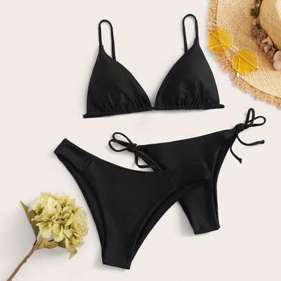 Set bikini co-ord a triangolo 3 pezzi