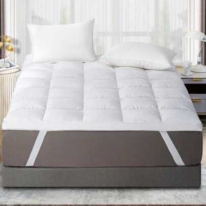 1 pezzo Coprimaterasso trapuntato pieghevole per sonno confortevole, copertura del materasso traspirante Queen King size Pillow Top con imbottitura al