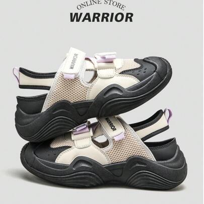 1 paio di sandali sportivi da donna serie Warrior, regalo di San Valentino 2025, scarpe da acqua con chiusura a strappo, design superiore traforato, s