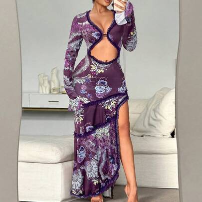 Vestito aderente super lungo traforato sexy da donna, abiti per compleanni, vestiti da donna, vestiti da Capodanno per donna, vestiti sexy da donna, v
