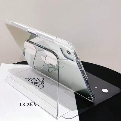Supporto piano trasparente rotante a 360°, supporto acrilico trifold 2-in-1 compatibile con iPad Mini 6/7, iPad 7/8/9/10/11, iPad Air 3/4/5, iPad Air