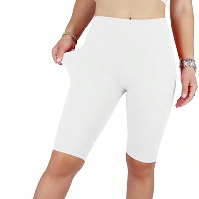 JOPHY & CO. Donna Leggings sopra Il Ginocchio Corti Elasticizzati Pantaloncini sotto Vestiti (cod. 9821)