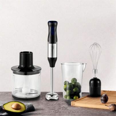 Frullatore elettrico multifunzione 4 in 1 in acciaio inossidabile 1000W SK-1711-4 nero
