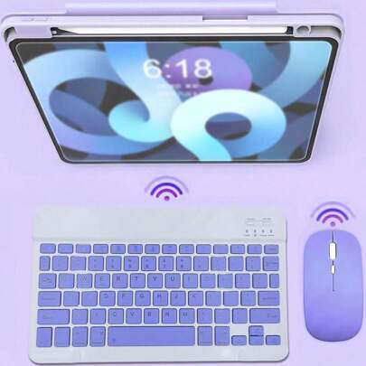 senza fili Tastiere e Mouse combo , compatibile con iPad computer Telefono Tavoletta , ricaricabile silenzioso mini Tastiere e Mouse