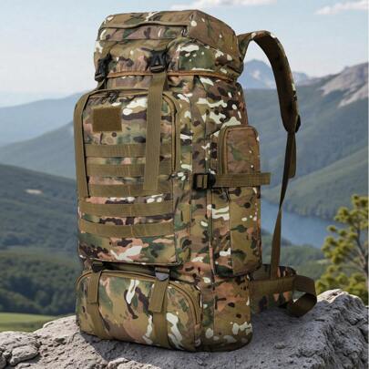 Zaino da campeggio/trekking da 80 litri, zaino tattico militare Molle, zaino da trekking impermeabile e leggero