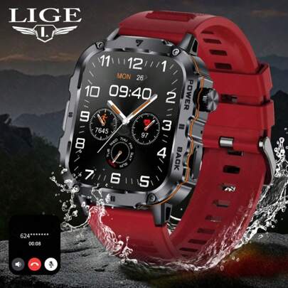 Smartwatch/Orologio sportivo di stile/Schermo grande da 1,95 pollici/Chiamata senza fili/Assistente vocale intelligente/Calorie/Timer/Timer sveglia/Re