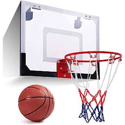 Canestro da basket, set da basket, tabellone con anello e rete, tabellone da basket, tabellone da basket, anello da basket sulla porta