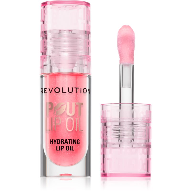 Makeup Revolution Pout Lip Olio Labbra Effetto Idratante Colore Pink Shimmer 3 Ml