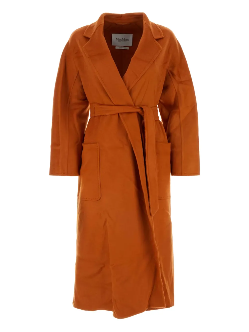 Max Mara belted cashmere coat - Arancione