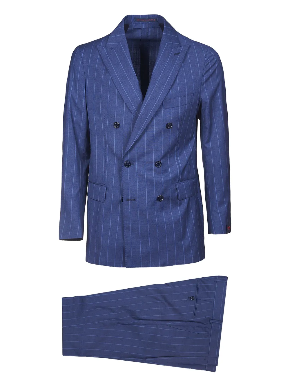 Bagnoli Sartoria Napoli pinstripe double-breasted suit - Blu