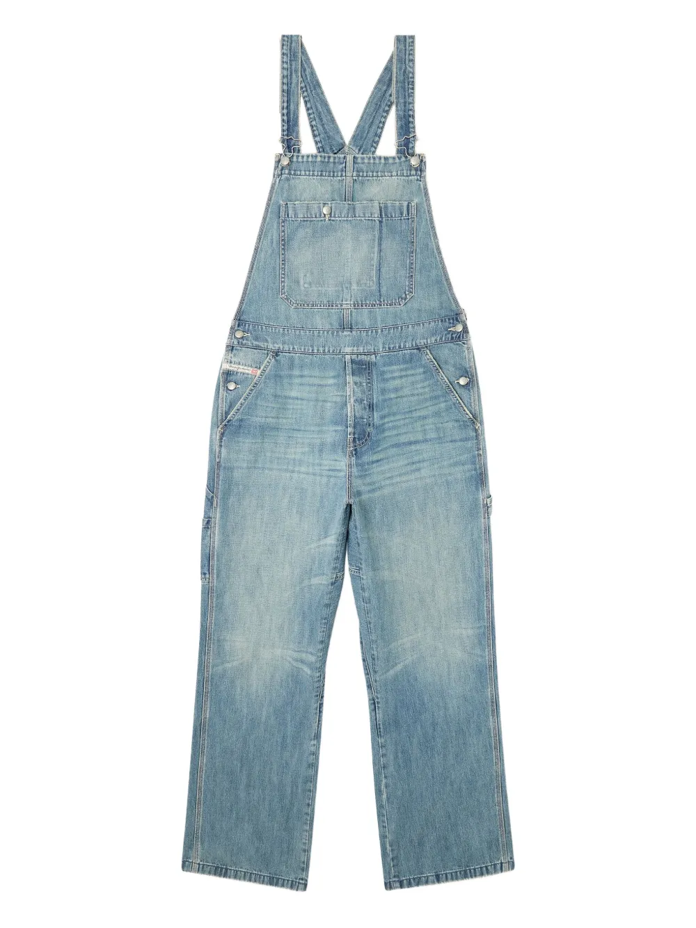 Diesel denim pocket dungarees - Blu