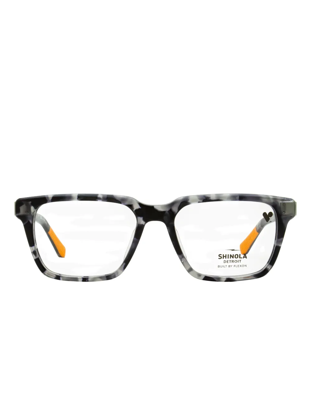 Shinola rectangular Flexon spring-hinge glasses - Nero