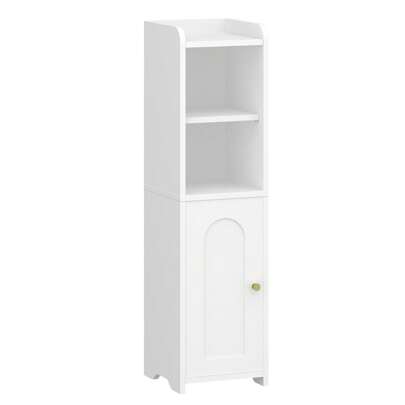 Bathroom Cabinet, Bathroom Cabinet with Doors, Corner Cabinet with Adjustable Shelves, Organizer, Multipurpose Furniture, 20 x 20 x 75 cm