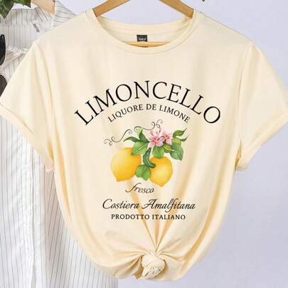 Maglietta Limoncello, Maglietta con Limoni della Costiera Amalfitana, Italia