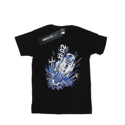 Maglietta da uomo R2D2 Blast Off (Nera)