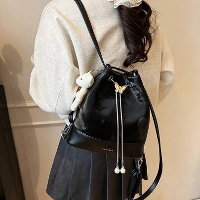 Nuova borsa a spalla alla moda per donna, ampia capacità, può essere usata come borsa a tracolla o zaino, adatta per l'uso quotidiano