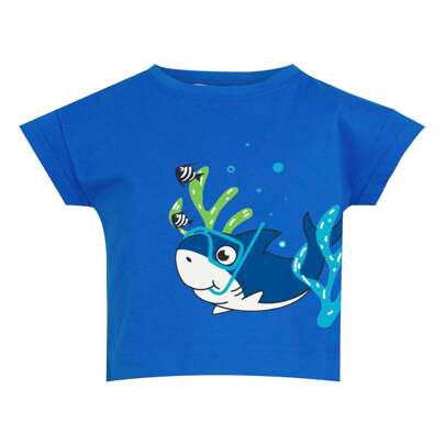 Maglietta per bambini/ragazzi con stampa dello squalo Bubbles (Blue Hawaii)