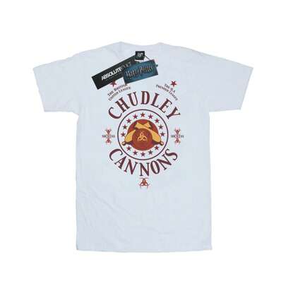 Maglietta bianca con logo Chudley Cannons per uomo