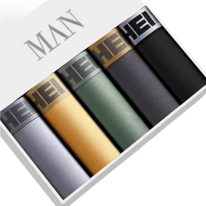 5 pezzi Boxer Briefs da uomo, in grafene, traspiranti, vestibilità comoda