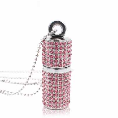 Pendrive USB Flash Drive da 128 GB U disk Pen drive da 64 GB Collana di cristallo con strass Memory stick flash card Regalo per ragazza