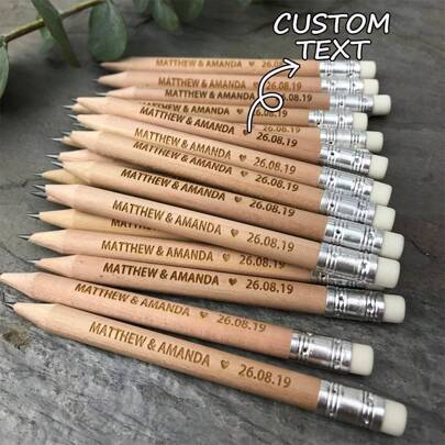 Inviti per matrimonio con matita, Partecipazioni di matrimonio rustiche, matite personalizzate incise come bomboniere, regalo per matrimonio, matrimon
