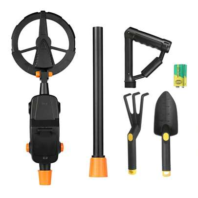 Metal detector, metal detector, rilevatore portatile leggero con display LCD, pala e bobina di ricerca, set metal detector per adulti