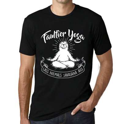 T-shirt Lazy Yoga da uomo – Yoga difettoso – T-shirt grafica eco-responsabile Regalo vintage Novità