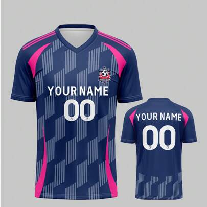 Maglia personalizzabile, Nottingham Forest, traspirante e ad asciugatura rapida, 210g, primavera/estate, unisex, maglietta sportiva a scollo a V per s