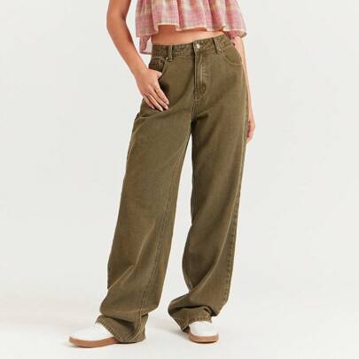 Jeans premium in denim 91% cotone, gamba dritta stile anni 90