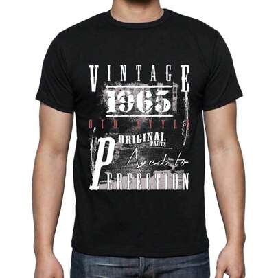 T-shirt da uomo Original Parts Aged To Perfection 1965 – Original Parts Aged To Perfection 1965 – Maglietta grafica 59 anni Idea regalo 59° compleanno