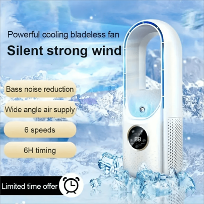 Nuovo mini condizionatore portatile USB, raffrescatore d'aria, ventilatore elettrico senza foglie, 6 velocità, ventilatore silenzioso per l'umidità