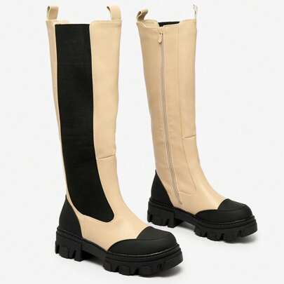 Stivali alla caviglia beige da donna "Blyss" di Royalfashion