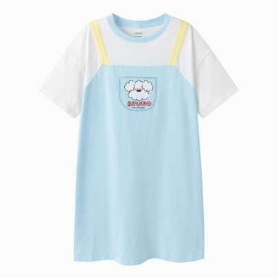 Camicia da notte in cotone per ragazze, abbigliamento da notte estivo morbido e confortevole