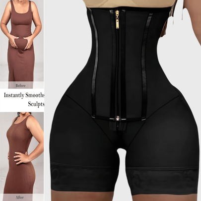 1 paio di pantaloncini modellanti colombiani neri per donna, mutandine contenitive in vita alta, snellenti, contenitive, modellanti, leggings neri, co