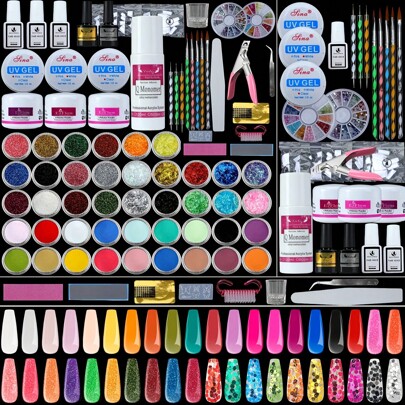 acrilico unghie Strumento Set , acrilico Polvere e liquido Set , Set per manicure , Tagliaunghie , acrilico liquido Smalto per unghie , Spazzolino per