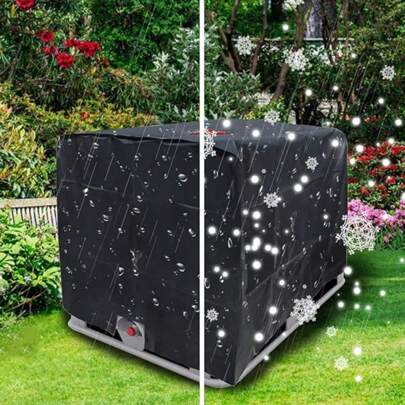 Copertura in pellicola protettiva per cisterna di acqua piovana, contenitore IBC da 1000 litri - copertura per cisterna di acqua piovana