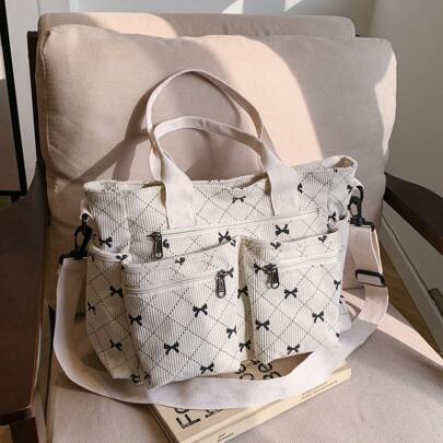 Borsa a spalla grande alla moda e semplice, multiporta, adatta per scuola, lavoro, viaggio, può essere usata come borsa da lavoro
