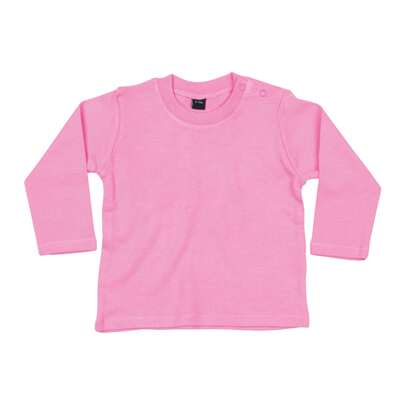 Maglietta a maniche lunghe per bambini (rosa chewing gum)