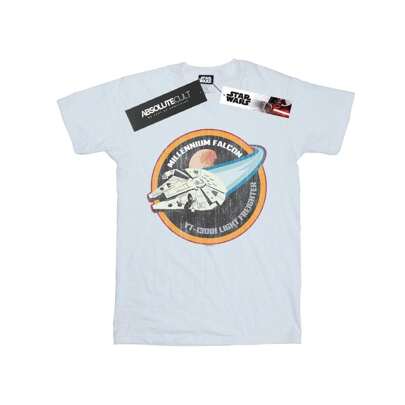 Maglietta uomo con logo Millennium Falcon (bianco)