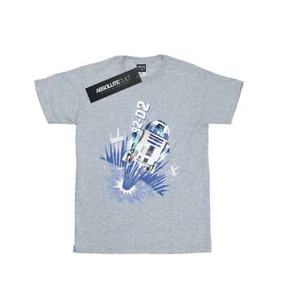 T-shirt uomo R2D2 Blast Off (Grigio Sportivo)