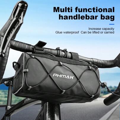Borsa manubrio per bicicletta PHMAX, cestino per bicicletta, borsa anteriore per bicicletta, borsa a tracolla, marsupio sportivo per bicicletta, borsa
